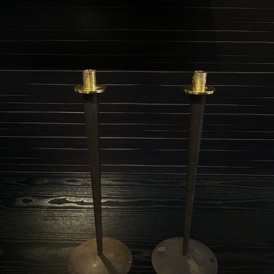 Metal Candlesticks Set